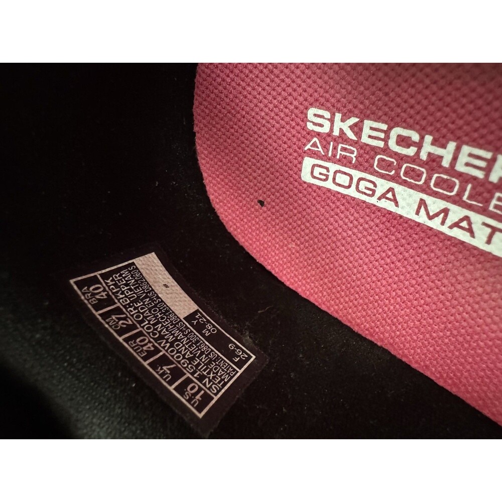 SKECHERS GO WALK Women’s Black Pink White Mesh Slip-On Cushioned Walking Sneaker - Picture 6 of 7